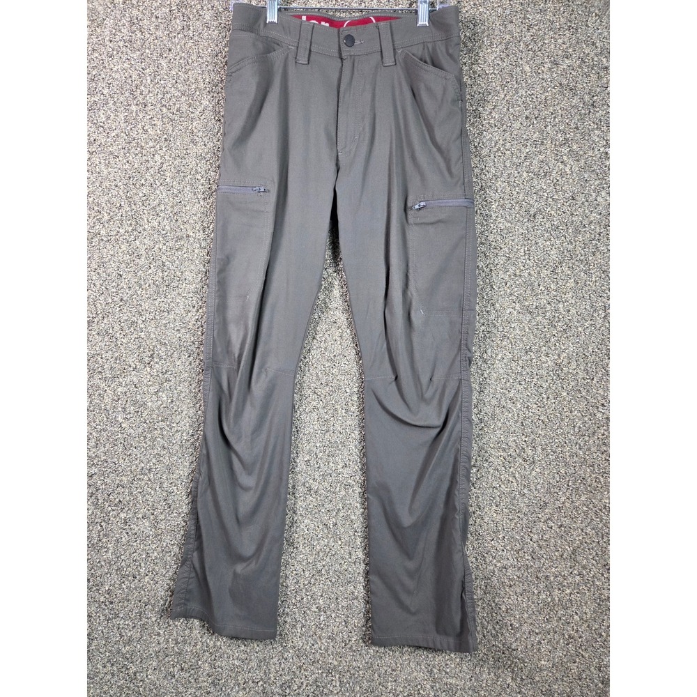 Wrangler Outdoor Pants Mens 30x30 Gray Hiking Camping Casual Cotton Blend - Picture 1 of 12